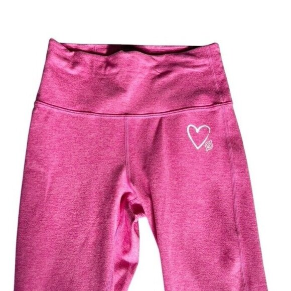 Peloton Women's Sz XS  Drive and Recover High Rise Mesh Capri Heathered Pink - Picture 3 of 8